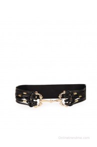 Vinenzia Black Non Leather Women Belt